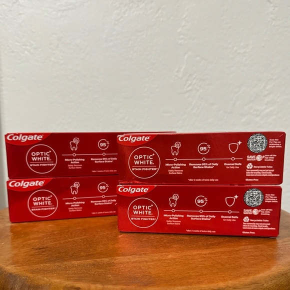 4 Pack Bundle - Colgate Optic White Stain Fighter, 6 oz & 4.2 oz - Picture 3 of 8